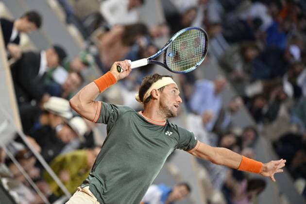 Tennis : Roland Garros 2024 - France - Casper Ruud - Norvege Tennis : Roland Garros 2024 - France - 07 06 2024 ChrysleneCaillaud Panoramic 