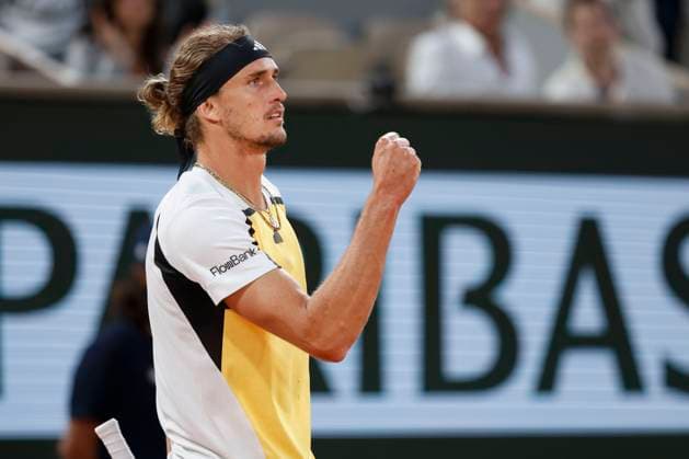 Alexander Zverev GER makes a fist and cheers, cheers, joy, emotion, semi-final, semi-final Tennis French Open 2024 Roland Garros Paris France 7 June 2024 Copyright: xJuergenxHasenkopfx