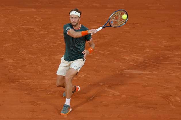 June 7, 2024, Paris, Paris, France: June 7 2024, Paris, Paris, Casper Ruud of Norway In action during the tennis Grand Slam of Roland Garros 2024, day 13, match between Casper Ruud of Norway and Alexander Zverev of Germany at Roland Garros Stadium - on jjune 7 2024.Paris - France Paris France - ZUMAb253 20240607_zsp_b253_154 Copyright: xLoicxBaratouxx