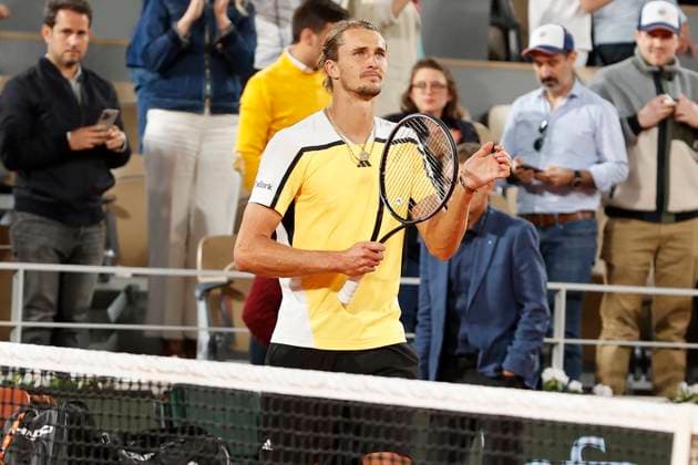June 7, 2024, Paris, Paris, France: June 7 2024, Paris, Paris, Alexander Zverev of Germany Icelebrating qualification for the final of the tennis Grand Slam of Roland Garros 2024, day 13, match between Casper Ruud of Norway and Alexander Zverev of Germany at Roland Garros Stadium - on jjune 7 2024.Paris - France Paris France - ZUMAb253 20240607_zsp_b253_172 Copyright: xLoicxBaratouxx