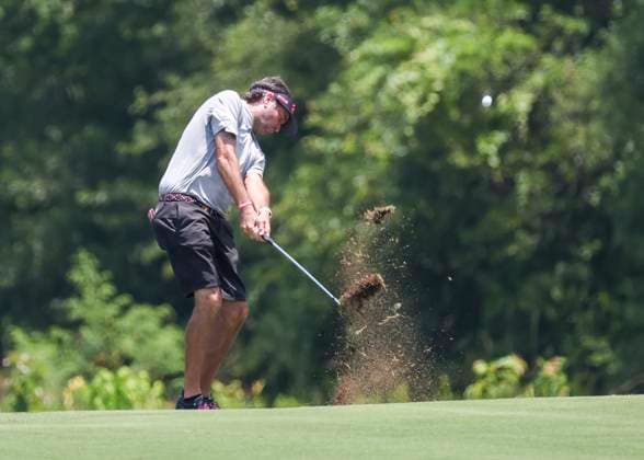 HUMBLE, TX - JUNE 07: Bubba Watson (USA) hits his approach shot on 11 during the first round of the LIV Golf Houston tournament on June 7, 2024 at Golf Club of Houston in Humble, Texas (Photo by Leslie Plaza Johnson Icon Sportswire) GOLF: JUN 07 LIV Golf League Houston EDITORIAL USE ONLY Icon2406070721