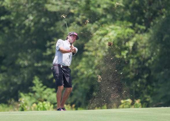 HUMBLE, TX - JUNE 07: Bubba Watson (USA) watches his approach shot on 11 during the first round of the LIV Golf Houston tournament on June 7, 2024 at Golf Club of Houston in Humble, Texas (Photo by Leslie Plaza Johnson Icon Sportswire) GOLF: JUN 07 LIV Golf League Houston EDITORIAL USE ONLY Icon2406070731