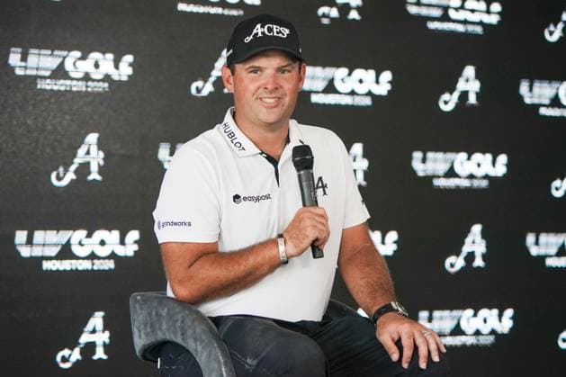 June 7, 2024, Humble, Texas, USA: Patrick Reed of 4Aces speaks to the media after the first round of the 2024 LIV Golf Houston at Golf Club of Houston. Humble USA - ZUMAw109 20240607_fap_w109_039 Copyright: xDebbyxWongx