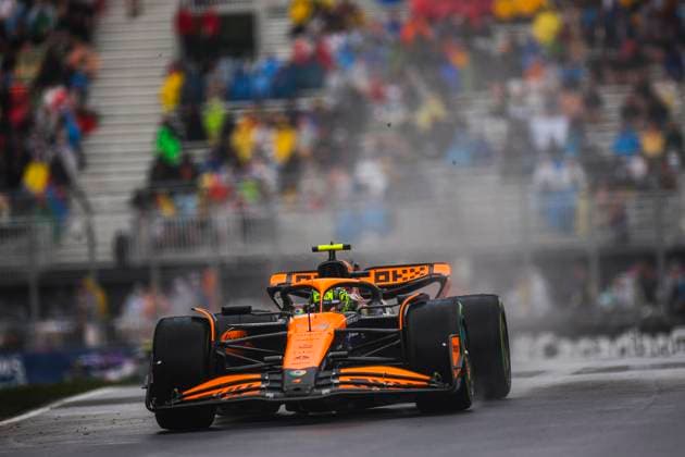 04 NORRIS Lando (gbr), McLaren F1 Team MCL38, action during the Formula 1 AWS Grand Prix du Canada 2024, 9th round of the 2024 Formula One World Championship, WM, Weltmeisterschaft from June 07 to 09, 2024 on the Circuit Gilles Villeneuve, in MontrÃ al, Canada - F1 - CANADIAN GRAND PRIX 2024 DPPI Panoramic  240607_R09_CANADA_DP_EA019824