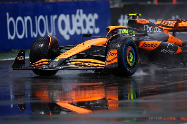 04 NORRIS Lando (gbr), McLaren F1 Team MCL38, action during the Formula 1 AWS Grand Prix du Canada 2024, 9th round of the 2024 Formula One World Championship, WM, Weltmeisterschaft from June 07 to 09, 2024 on the Circuit Gilles Villeneuve, in MontrÃ al, Canada - F1 - CANADIAN GRAND PRIX 2024 DPPI Panoramic  240607_R09_CANADA_DP_EA023710