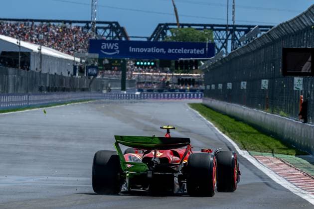 MONTREAL, CANADA: Carlos Sainz, racing for the Ferrari team during the 2024 Formula 1 Canadian Grand Prix at the Circuit Gilles Villeneuve in Montreal, Canada