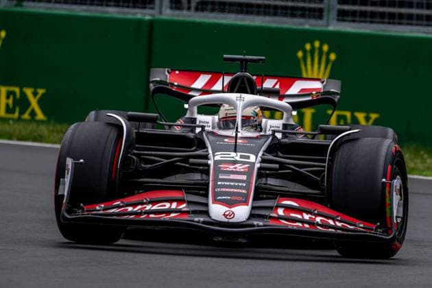 MONTREAL, CANADA: Kevin Magnussen, racing for the Haas F1 team during the 2024 Formula 1 Canadian Grand Prix at the Circuit Gilles Villeneuve in Montreal, Canada