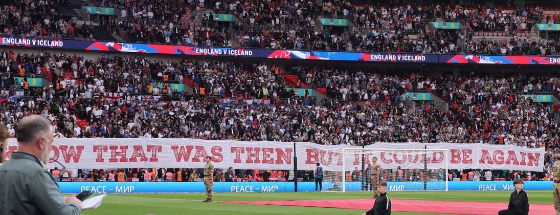 England v Iceland - International Friendly, Länderspiel, Nationalmannschaft A banner is being displayed during the international friendly between England and Iceland at Wembley Stadium in London, England, on June 7, 2024. London England United Kingdom  Copyright: xActionxFotoxSportx originalFilename:galvin-englanda240607_np13Y.jpg