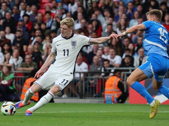 England v Iceland - International Friendly, Länderspiel, Nationalmannschaft Anthony Gordon of Newcastle is playing for England during an international friendly against Iceland at Wembley Stadium in London, England, on June 7, 2024. London England United Kingdom  Copyright: xActionxFotoxSportx originalFilename:galvin-englanda240607_npiyR.jpg