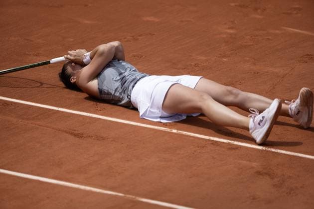 Tereza Valentova of CZE celebrates on match point French Open Tennis, Day 14, Tennis, Roland Garros, Paris, France - 08 June 2024  Copyright: xEllaxLing Shutterstockx 14523809g