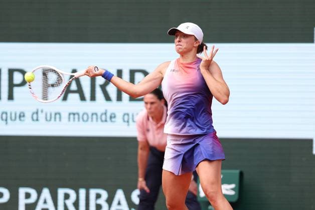 ROLAND GARROS 2024 Thierry Larret Maxppp. Tennis. Roland Garros 2024. Internationaux de France de tennis. Stade Roland Garros, Paris (75). Le 8 juin 2024. Finale Femmes : Court Philippe Chatrier : Iga SWIATEK (POL) vs Jasmine PAOLINI (ITA). PARIS (75) STADE ROLAND GARROS PARIS ILE DE FRANCE FRANCE  Copyright: xThierryxLarret MAXPPPxThierryxLarretx TL_20240608_0034 0535346234st