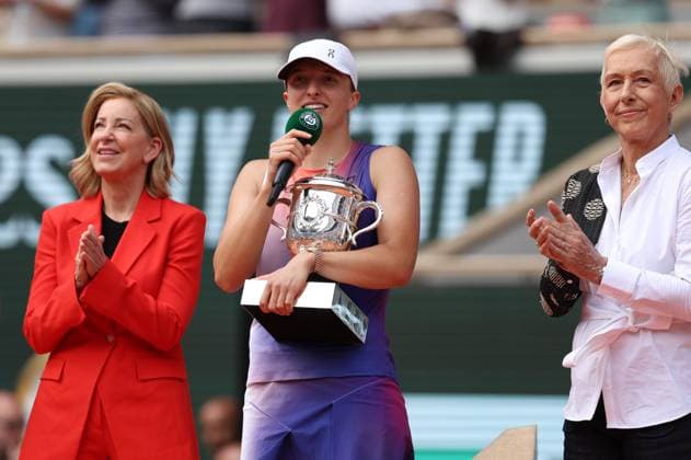 ROLAND GARROS 2024 Thierry Larret Maxppp. Tennis. Roland Garros 2024. Internationaux de France de tennis. Stade Roland Garros, Paris (75). Le 8 juin 2024. Finale Femmes : Court Philippe Chatrier : Iga SWIATEK (POL) vs Jasmine PAOLINI (ITA). PARIS (75) STADE ROLAND GARROS PARIS ILE DE FRANCE FRANCE  Copyright: xThierryxLarret MAXPPPxThierryxLarretx TL_20240608_0056 0535346354st