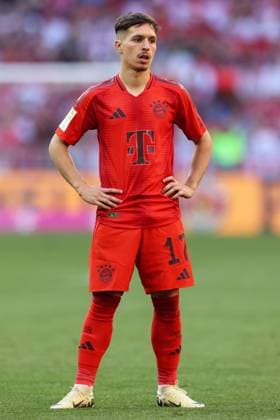 Soccer 1 Bundesliga 33 Matchday FC Bayern Munich VfL Wolfsburg on 12 05 2024 at the Allianz Arena in Munich Bryan Zaragoza Munich DFL regulations prohibit any use of photographs as image sequences and or quasi video xMSx
