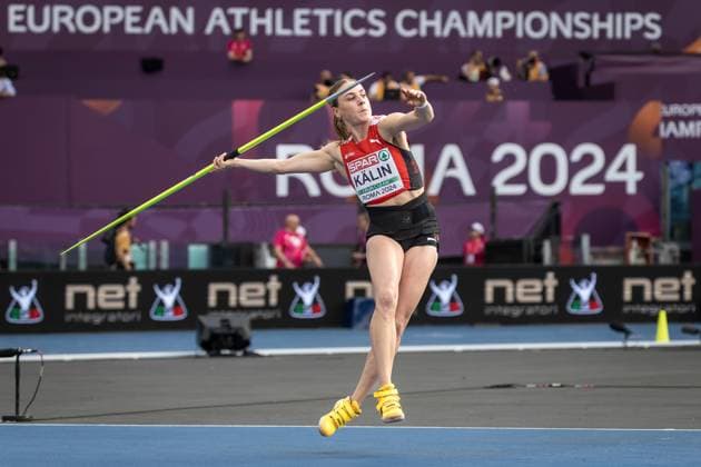 Sport Themen der Woche KW23 Sport Bilder des Tages Leichtathletik-Europameisterschaften; Rom, 08.06.2024 Annik KAELIN (SUI) competes in the javelin throw of the womens heptathlon at Leichtathletik-Europameisterschaften; Rom, 08.06.2024 on June 08, 2024 in Rome. *** European Athletics Championships Rome, 08 06 2024 Annik KAELIN SUI competes in the javelin throw of the womens heptathlon at European Athletics Championships Rome, 08 06 2024 on June 08, 2024 in Rome Copyright: xBEAUTIFULxSPORTS OlafxRellischx