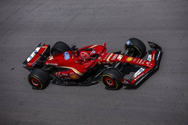 16 LECLERC Charles (mco), Scuderia Ferrari SF-24, action during the Formula 1 AWS Grand Prix du Canada 2024, 9th round of the 2024 Formula One World Championship, WM, Weltmeisterschaft from June 07 to 09, 2024 on the Circuit Gilles Villeneuve, in MontrÃ al, Canada - F1 - CANADIAN GRAND PRIX 2024 DPPI Panoramic  240608_R09_CANADA_DP_EA013548