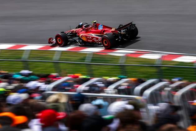 Sport Themen der Woche KW23 Sport Bilder des Tages 55 SAINZ Carlos (spa), Scuderia Ferrari SF-24, action during the Formula 1 AWS Grand Prix du Canada 2024, 9th round of the 2024 Formula One World Championship, WM, Weltmeisterschaft from June 07 to 09, 2024 on the Circuit Gilles Villeneuve, in MontrÃ al, Canada - F1 - CANADIAN GRAND PRIX 2024 DPPI Panoramic  240608_R09_CANADA_DP_EA014253
