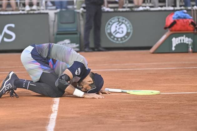 Tennis : Roland Garros 2024 - France - Mate Pavic - Croatie et Arevalo - El Salvador- remporte le titre du double Messieurs Tennis : Roland Garros 2024 - France - 08 06 2024 ChrysleneCaillaud Panoramic 