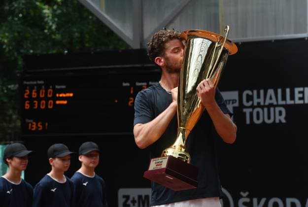 Jerome Kym of Switzerland won the UniCredit Czech Open tennis challenger in Prostejov, Czech Republic, June 8, 2024. (CTKxPhoto LudekxPerina) CTKPhotoP2024060803186  CTKPhotoP2024060803186