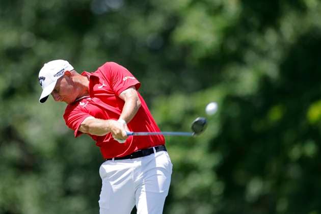DUBLIN, OH - JUNE 08: Emiliano Grillo (ARG) hits a drive at the 18th hole during the third round of the Memorial Tournament presented by Workday at Muirfield Village Golf Club on June 08, 2024 in Dublin, Ohio. (Photo by Joe Robbins Icon Sportswire) GOLF: JUN 08 PGA, Golf Herren the Memorial Tournament presented by Workday EDITORIAL USE ONLY Icon5732406080053