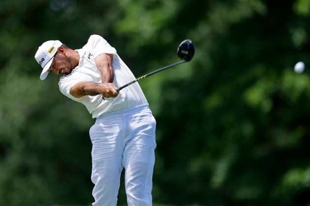 DUBLIN, OH - JUNE 08: Jason Day (AUS) hits a drive at the 18th hole during the third round of the Memorial Tournament presented by Workday at Muirfield Village Golf Club on June 08, 2024 in Dublin, Ohio. (Photo by Joe Robbins Icon Sportswire) GOLF: JUN 08 PGA, Golf Herren the Memorial Tournament presented by Workday EDITORIAL USE ONLY Icon5732406080103
