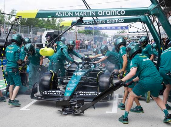 June 8, 2024, Montreal, Pq, Canada: Aston Martin driver Lance Stroll, of Canada, comes in for a pit stop during the third practice session at the Canadian Grand Prix Saturday, June 8, 2024 in Montreal. Lance Stroll,  - ZUMAc35_ 20240608_zaf_c35_016 Copyright: xRyanxRemiorzx