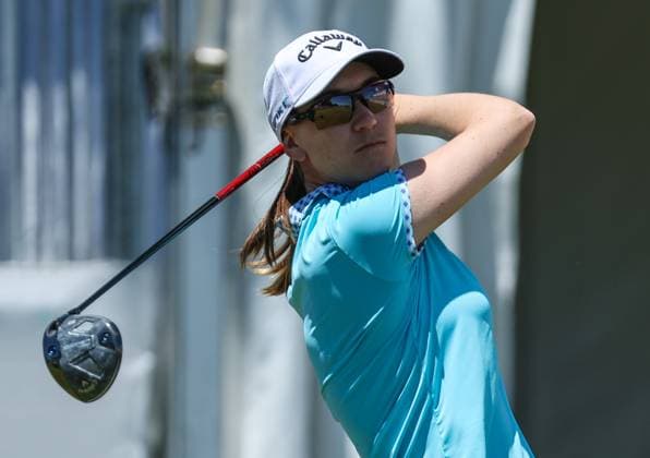 June 8, 2024: Jenny Coleman of California tees off during the ShopRite LPGA, Golf Damen Classic in Galloway, NJ. CSM Galloway United States of America - ZUMAc04_ 20240608_zma_c04_036 Copyright: xMikexLangishx