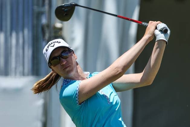 June 8, 2024: Jenny Coleman of California tees off during the ShopRite LPGA, Golf Damen Classic in Galloway, NJ. CSM Galloway United States of America - ZUMAc04_ 20240608_zma_c04_037 Copyright: xMikexLangishx