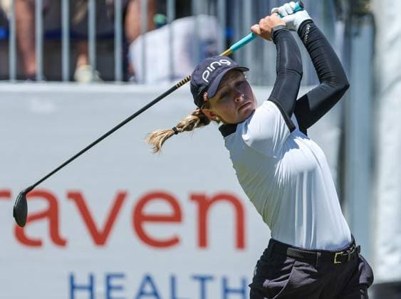 June 8, 2024: Kaitlyn Papp Budde of Texas watches her tee shot during the ShopRite LPGA, Golf Damen Classic in Galloway, NJ. CSM Galloway United States of America - ZUMAc04_ 20240608_zma_c04_045 Copyright: xMikexLangishx