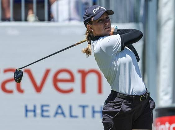 June 8, 2024: Kaitlyn Papp Budde of Texas watches her tee shot during the ShopRite LPGA, Golf Damen Classic in Galloway, NJ. CSM Galloway United States of America - ZUMAc04_ 20240608_zma_c04_046 Copyright: xMikexLangishx