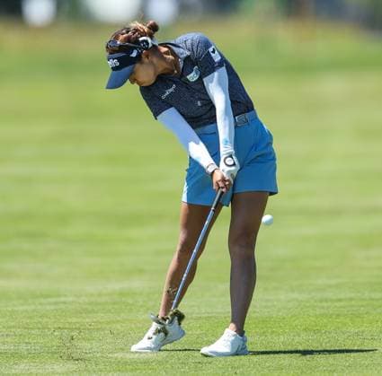 June 8, 2024: Jenny Shin from the Republic of Korea uses an iron for her approach shot during the ShopRite LPGA, Golf Damen Classic in Galloway, NJ. CSM Galloway United States of America - ZUMAc04_ 20240608_zma_c04_048 Copyright: xMikexLangishx