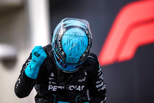 RUSSELL George (gbr), Mercedes AMG F1 Team W15, portrait during the Formula 1 AWS Grand Prix du Canada 2024, 9th round of the 2024 Formula One World Championship, WM, Weltmeisterschaft from June 07 to 09, 2024 on the Circuit Gilles Villeneuve, in MontrÃ al, Canada - F1 - CANADIAN GRAND PRIX 2024 DPPI Panoramic  240608_R09_CANADA_DP_EA025332