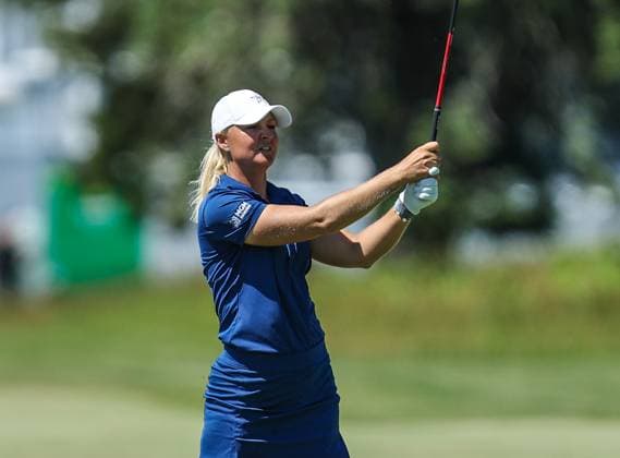 June 8, 2024: Anna Nordqvist of Sweden watches her shot to the green during the ShopRite LPGA, Golf Damen Classic in Galloway, NJ. CSM Galloway United States of America - ZUMAc04_ 20240608_zma_c04_055 Copyright: xMikexLangishx