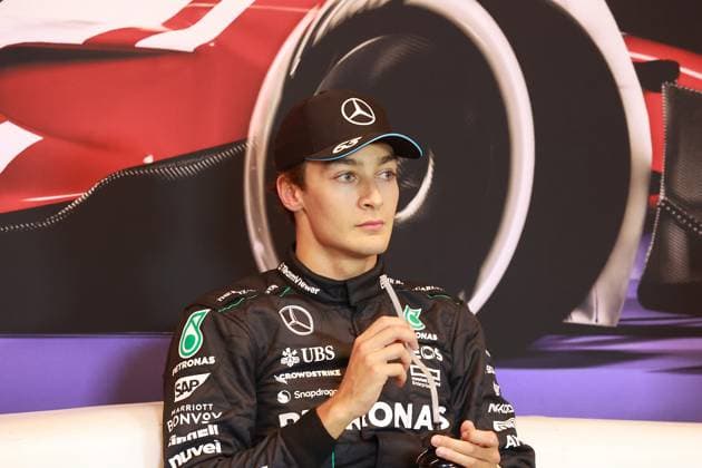 FORMULA 1 AWS GRAND PRIX DU CANADA 2024 08 06 2024, Circuit Gilles Villeneuve, Montreal, FORMULA 1 AWS GRAND PRIX DU CANADA 2024 , in the picture pole position for George Russell GBR , Mercedes AMG Petronas Formula One Team, 2nd starting position for Max Verstappen NLD , Oracle Red Bull Racing, 3rd starting position for Lando Norris GBR , McLaren F1 Team nordphotoxGmbHx xBratic nph00250