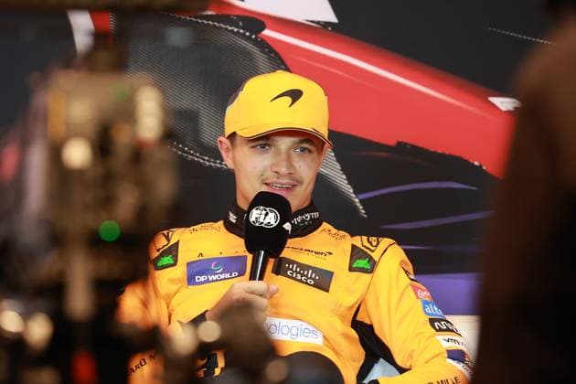 FORMULA 1 AWS GRAND PRIX DU CANADA 2024 08 06 2024, Circuit Gilles Villeneuve, Montreal, FORMULA 1 AWS GRAND PRIX DU CANADA 2024 , in the picture pole position for George Russell GBR , Mercedes AMG Petronas Formula One Team, 2nd starting position for Max Verstappen NLD , Oracle Red Bull Racing, 3rd starting position for Lando Norris GBR , McLaren F1 Team nordphotoxGmbHx xBratic nph00250