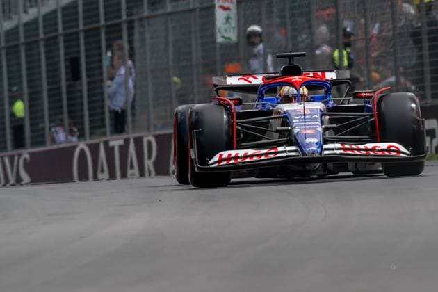 MONTREAL, CANADA: Daniel Ricciardo, racing for the Visa Cash App RB F1 Team team during the 2024 Formula 1 Canadian Grand Prix at the Circuit Gilles Villeneuve in Montreal, Canada