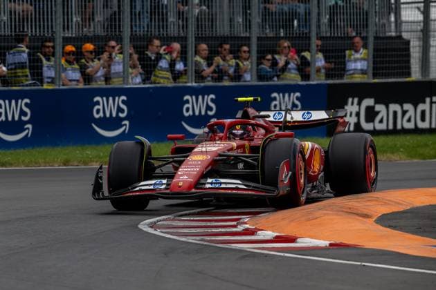 MONTREAL, CANADA: Carlos Sainz, racing for the Ferrari team during the 2024 Formula 1 Canadian Grand Prix at the Circuit Gilles Villeneuve in Montreal, Canada