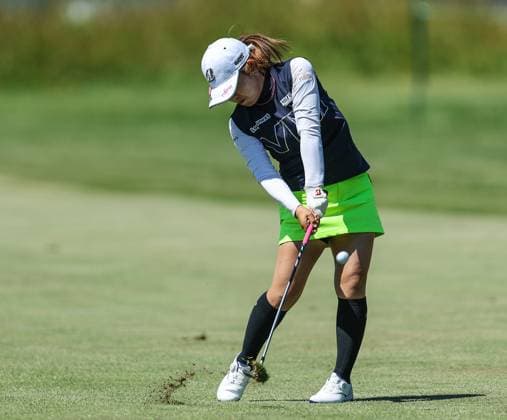 June 8, 2024: Ayaka Furue of Japan fires off her second shot during the ShopRite LPGA, Golf Damen Classic in Galloway, NJ. CSM Galloway United States of America - ZUMAc04_ 20240608_zma_c04_067 Copyright: xMikexLangishx