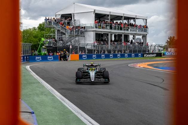 MONTREAL, CANADA: Lewis Hamilton, racing for the Mercedes F1 team during the 2024 Formula 1 Canadian Grand Prix at the Circuit Gilles Villeneuve in Montreal, Canada