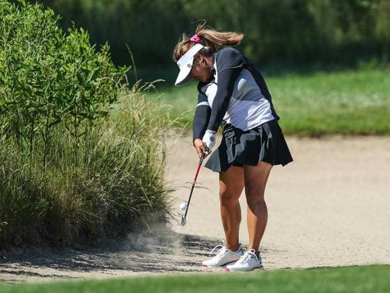 June 8, 2024: Dottie Ardina from the Philippines plays her second shot from the sand trap during the ShopRite LPGA, Golf Damen Classic in Galloway, NJ. CSM Galloway United States of America - ZUMAc04_ 20240608_zma_c04_070 Copyright: xMikexLangishx