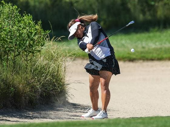 June 8, 2024: Dottie Ardina from the Philippines plays her second shot from the sand trap during the ShopRite LPGA, Golf Damen Classic in Galloway, NJ. CSM Galloway United States of America - ZUMAc04_ 20240608_zma_c04_071 Copyright: xMikexLangishx