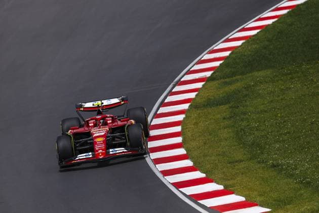 55 SAINZ Carlos (spa), Scuderia Ferrari SF-24, action during the Formula 1 AWS Grand Prix du Canada 2024, 9th round of the 2024 Formula One World Championship, WM, Weltmeisterschaft from June 07 to 09, 2024 on the Circuit Gilles Villeneuve, in MontrÃ al, Canada - F1 - CANADIAN GRAND PRIX 2024 DPPI Panoramic  240608_R09_CANADA_DP_EA020852