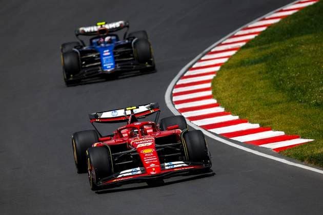 55 SAINZ Carlos (spa), Scuderia Ferrari SF-24, action during the Formula 1 AWS Grand Prix du Canada 2024, 9th round of the 2024 Formula One World Championship, WM, Weltmeisterschaft from June 07 to 09, 2024 on the Circuit Gilles Villeneuve, in MontrÃ al, Canada - F1 - CANADIAN GRAND PRIX 2024 DPPI Panoramic  240608_R09_CANADA_DP_EA021823
