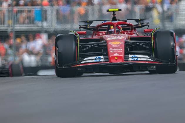 Circuit Gilles-Villeneuve 55 Carlos Sainz (esp) Scuderia Ferrari (ita) Ferrari SF-243, during the 2024 Formula 1 Canadian Grand Prix, 9th round of the 2024 Formula 1 World Championship, WM, Weltmeisterschaft from June 7 to 9 2024 at Gilles Villeneuve Circuit in Montreal. (Philippe Nanchino SPP) Copyright: xPhilippexNanchinox xSPPx spp-en-EuSpIm-PN4_F1_Canada_08Jun2024_MT1020