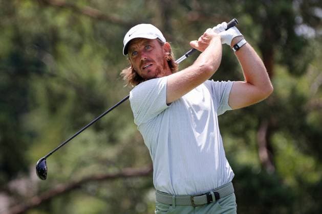 DUBLIN, OH - JUNE 08: Tommy Fleetwood of England watches his tee shot on the second hole during the third round of the Memorial Tournament presented by Workday at Muirfield Village Golf Club on June 8, 2024 in Dublin, Ohio. (Photo by Ian Johnson Icon Sportswire) GOLF: JUN 08 PGA, Golf Herren the Memorial Tournament presented by Workday EDITORIAL USE ONLY Icon240608054