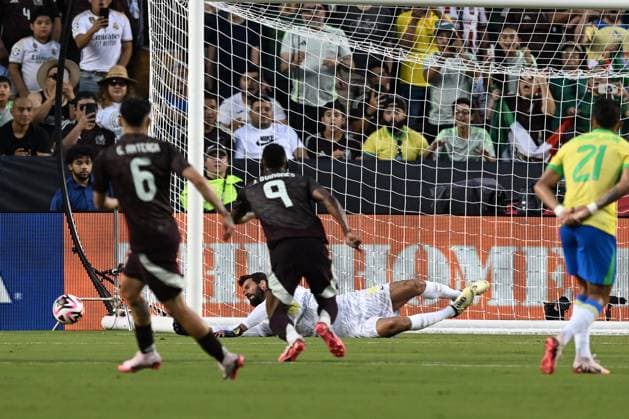 RECORD DATE NOT STATED Seleccion Mexicana 2024 Mexico vs Brazil Alisson Becker of Brazil during the game International Friendly, Länderspiel, Nationalmannschaft between Mexican national team, Nationalteam (Mexico) and Brazil at Kyle Field Stadium, on June 08, 2024, College Station, Texas, United States. COLLEGE STATION TEXAS UNITED STATES  Copyright: xDavidxLeahx 20240608203748_SNM_AM_MEX_BRA_BECKER110