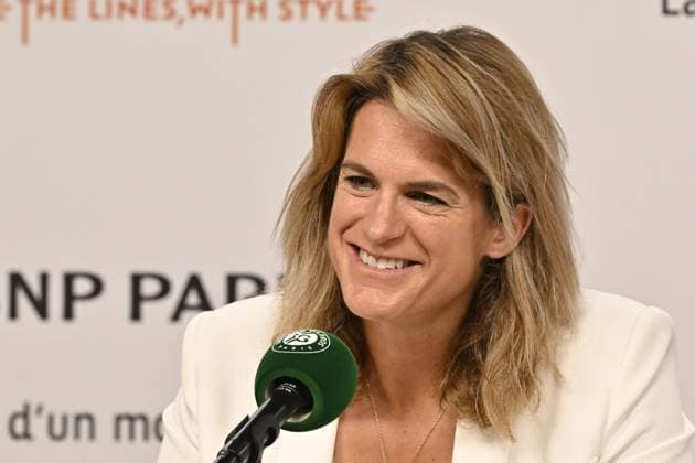 Tennis : Roland Garros 2024 - France - Amelie Mauresmo - press conference, PK, Pressekonferenz Tennis : Roland Garros 2024 - France - 09 06 2024 ChrysleneCaillaud Panoramic 