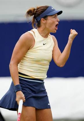 Tatjana Maria from Germany celebrates winning 1st set in final Lexus Surbiton Trophy, Day 7, Tennis, Surbiton Racket & Fitness Club, London, UK - 09 June 2024  Copyright: xDavexShopland Shutterstockx 14526576a