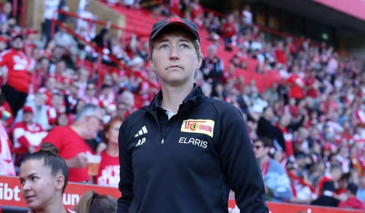 Coach Ailien Poese Portrait Portrait Single image close up Sport Football Soccer Regionalliga Women Relegation to 2 Bundesliga DFL Season 2023 2024 09 06 2024 1 FC Union Berlin FCU vs SV Henstedt-Ulzburg DFL regulations prohibit any use of photographs as image sequences and or quasi video