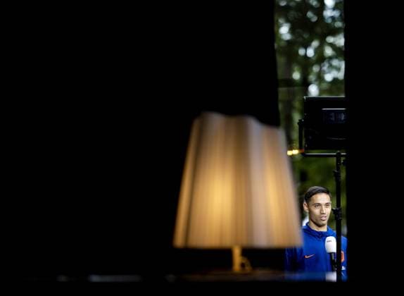 ZEIST - Tijjani Reijnders prior to a press conference, PK, Pressekonferenz of the Dutch national team, Nationalteam at the KNVB Campus on June 9, 2024 in Zeist, the Netherlands. The Dutch national team is preparing for the European Football Championship in Germany. ANP KOEN VAN WEEL UEFA EURO, EM, Europameisterschaft,Fussball 2024 Germany 2024 xVIxANPxSportx xxANPxIVx 500682647 originalFilename: 500682647.jpg