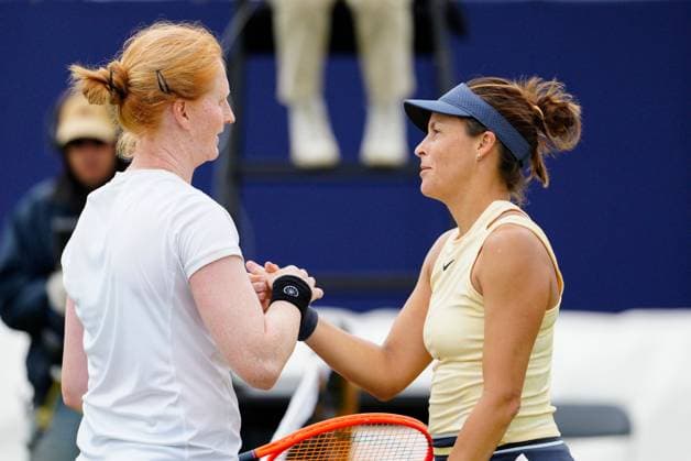 Winner Alison Van Uytvanck from Belgium with runner up Tatjana Maria from Germany Lexus Surbiton Trophy, Day 7, Tennis, Surbiton Racket & Fitness Club, London, UK - 09 June 2024  Copyright: xDavexShopland Shutterstockx 14526576ar